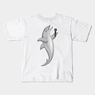 Dolphin Singer Microphone Kids T-Shirt